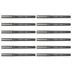 uni-ball Eye Deluxe Ballpoint Pens - Red - Box of 12