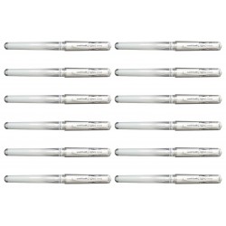 uni-ball Signo UM-153 Broad Rollerball Pens - Gel Pens - White - Box of 12