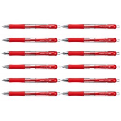 uni-ball Signo UMN-152 Gel Ink Retractable Ballpoint Pens - Red - Box of 12