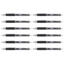 uni-ball Signo 207 Retractable Gel Pens - Black - Box of 12