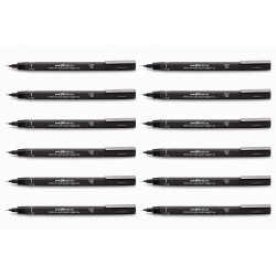 uni Pin FineLiner Pens 0.05 Black - Box of 12
