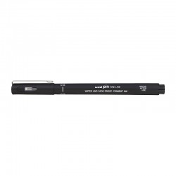 uni Pin Fineliner Pens 0.5 Black - Box of 12