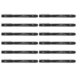 uni Pin Fineliner Pens 0.5 Black - Box of 12