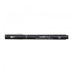 uni Pin Fineliner Pens 0.6 Black - Box of 12