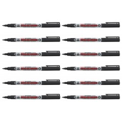 uni Super Ink Permanent Markers PNA-125 - Black - Box of 12