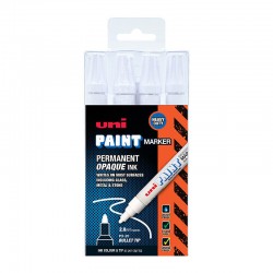 uni Paint PX20 Markers - Industrial - White - Pack of 4