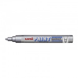 uni Paint Markers PX-20 Medium Bullet Tip - Silver - Box of 12