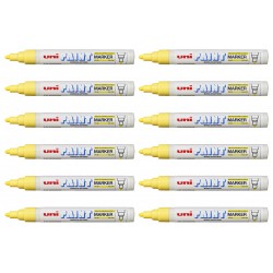 uni Paint Markers PX-20 Medium Bullet Tip - Yellow - Box of 12
