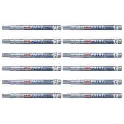 uni Paint Markers PX-21 Fine Bullet Tip - Silver - Box of 12