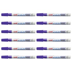 uni PX-21 Paint Markers - Bullet Tip - Violet - Box of 12