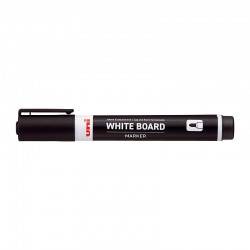 uni PWB50M Whiteboard Markers - Bullet Tip - Black - Box of 12