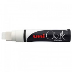 uni Chalk Marker Chisel Tip 15mm - White