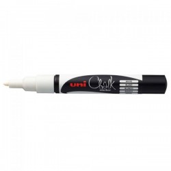 uni Chalk Markers Fine Bullet Tip 1.3mm - White