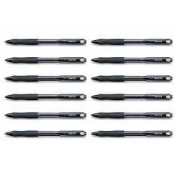 uni Laknock Ballpoint Pens 1.4 Black - Box of 12
