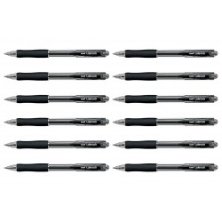 uni Laknock Ballpoint Pens 0.7 Black - Box of 12