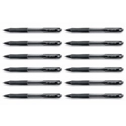 uni Laknock Ballpoint Pens 1.0 Black - Box of 12