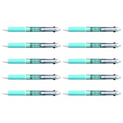 uni SXE-3400 Jetstream 3 Multicolour Retractable Rolleball Pens - Light Blue - Box of 10